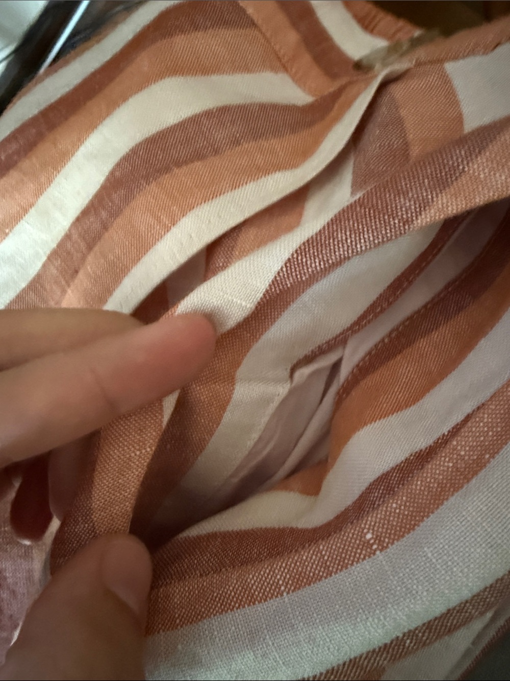 Madewell linen blend stripe skirt size medium - Picture 7 of 7